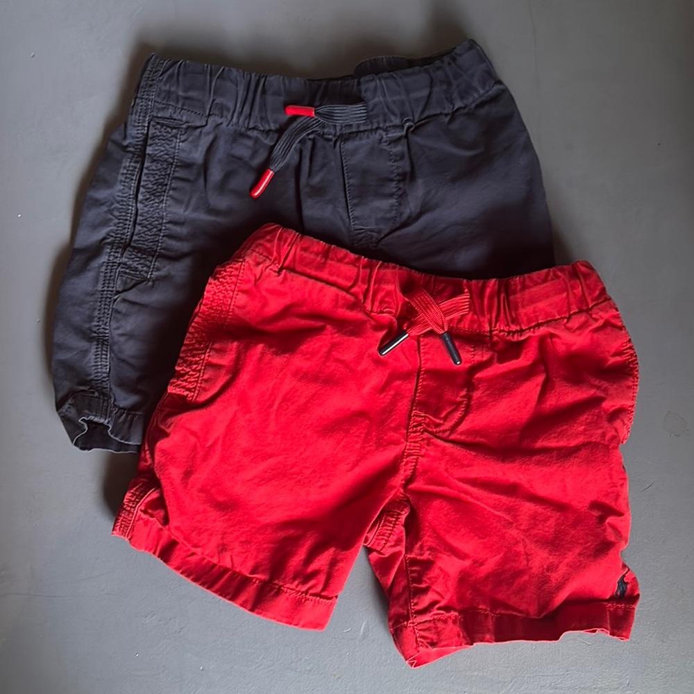 Polo by Ralph Lauren Red and Blue Boy’s Shorts Set